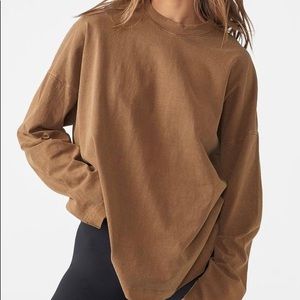 🏷 Joah brown vintage long sleeve shirt in toast